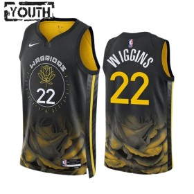 Dres Golden State Warriors Andrew Wiggins 22 Nike 2022-23 City Edition Crno Swingman - Dječji